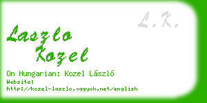 laszlo kozel business card
